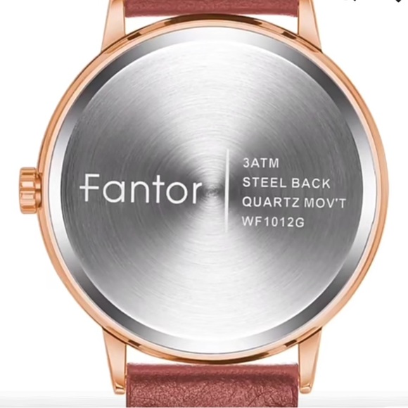 Designer - Fantor Men's Leather Casual Thin Minimalist Chronograph Quartz Watch - Picture 4 of 16